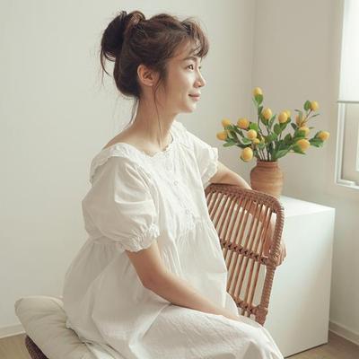 RYMD Healing Pyjama Baumwolle Kurzarm Spitze Einteiler