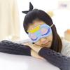 Cute Eyes Cover Crown Style Travel Sleeping Blindfold Shade Eye Mask (Color:Light blue,Pink)