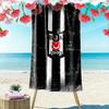 Beşiktaş Logo Print Beach Towel, Large Soft Quick Dry Towel for Beach Camping Swimming