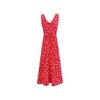 French Romantic Retro Print Deep V-neck Sexy Dress Women's Fashion Casual Vacation Vest Floral Long Skirt