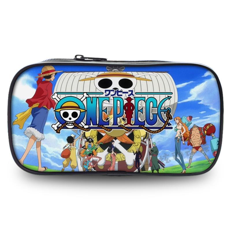 Cartoon Anime One Piece Luffy Zoro Sanji Marco Ace Sabo Pencil Case Stationery Box Students School Pen Pouch Bags Gifts Kid Friendly Entertaining Fun