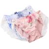 Japanese Style Women's Lace Embroidered Low-Waist Thongs