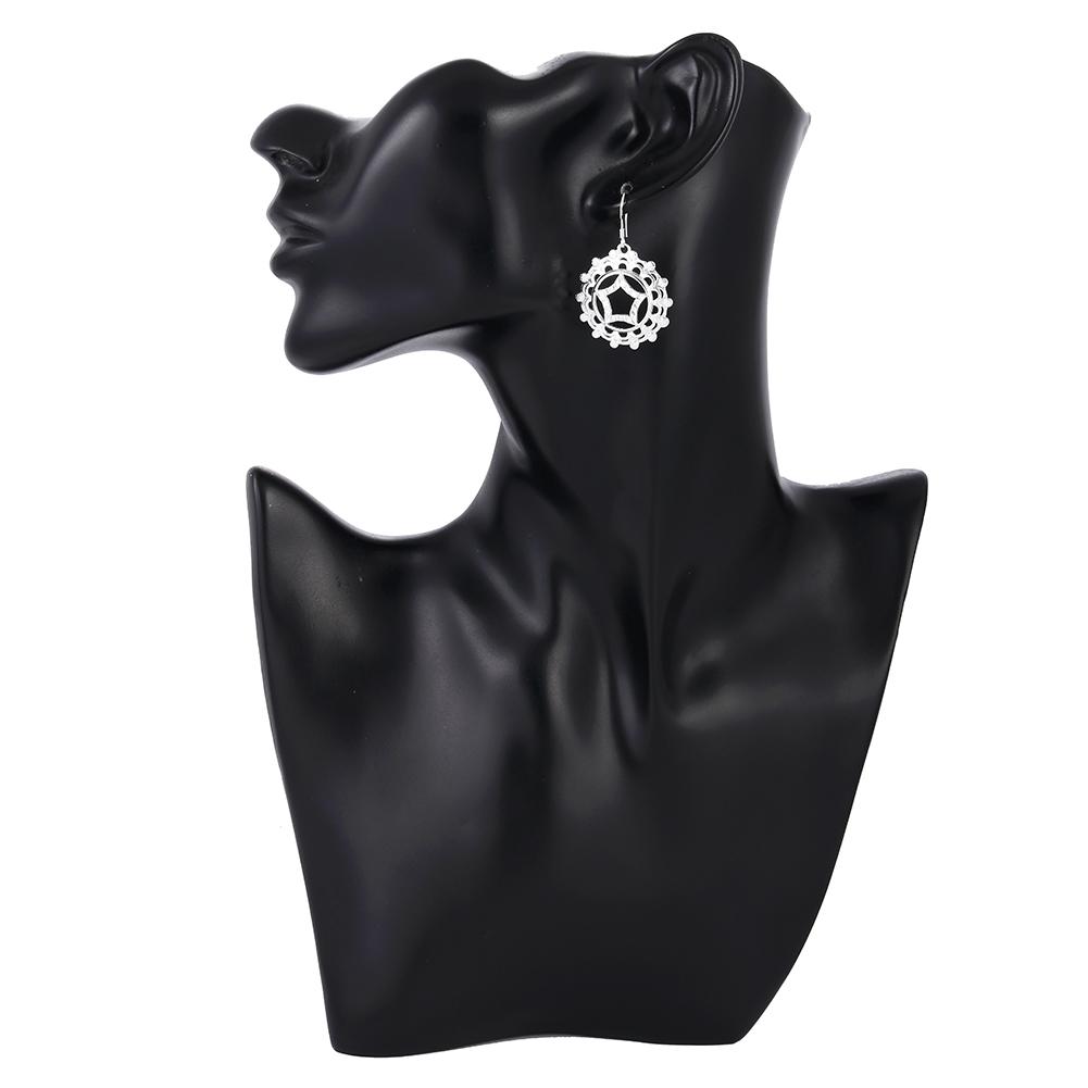 Boucles d'oreilles percées rondes en argent sterling 925 en forme d'étoile, bijoux de mariage tendance