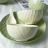 Ceramic Rice Bowl Chinese New Household 4.5 Inch Stone Pattern Solid Creative Dining Tableware Underglaze Colour Breakfast Bowl