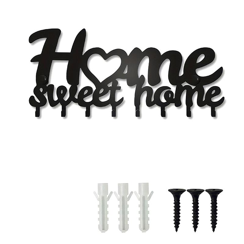 

Металлический настенный держатель для ключей, декоративная настенная вешалка-крючок, бытовая вешалка для одежды с 8 крючками, для одежды, полотенец, шляп, сумок, ключей