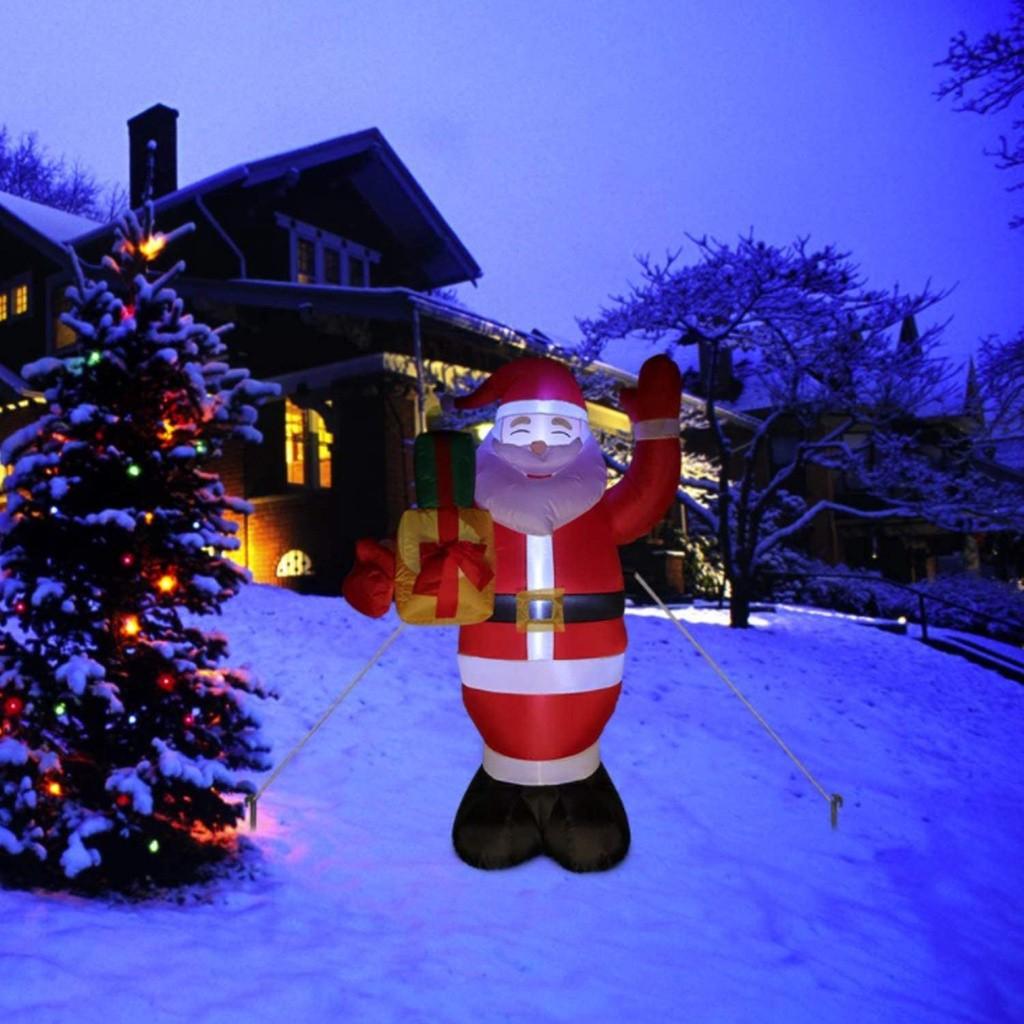 Holiday Display Inflatable Santa Claus Decorations Christmas Inflatable Santa Claus Outdoor Yard Lawn Decoration Supplies