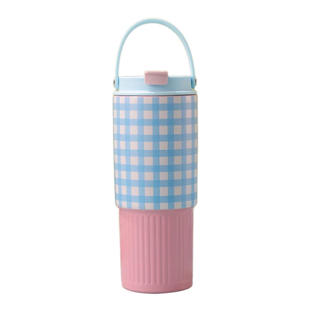 With Handheld Vacuum Straw Cups 800ML Insulated Cup Stainless Steel King Cup  Office Workers