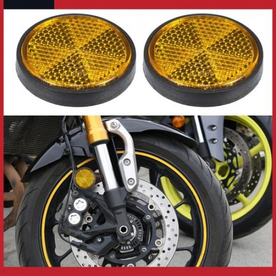 Universal M6x1.0 Orange Motorcycle Screw Reflective Warning Reflector Pack of 6