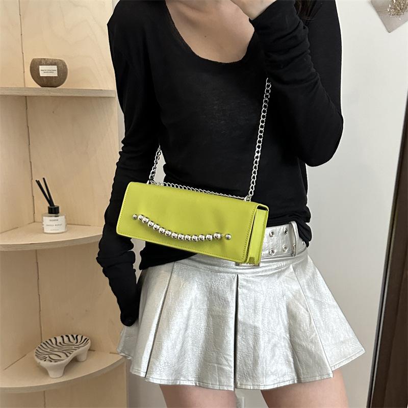 Beautiful Trendy Personality and Fashionable Summer New Style Simple Casual Hand-held Crossbody Single-shoulder Square Bag
