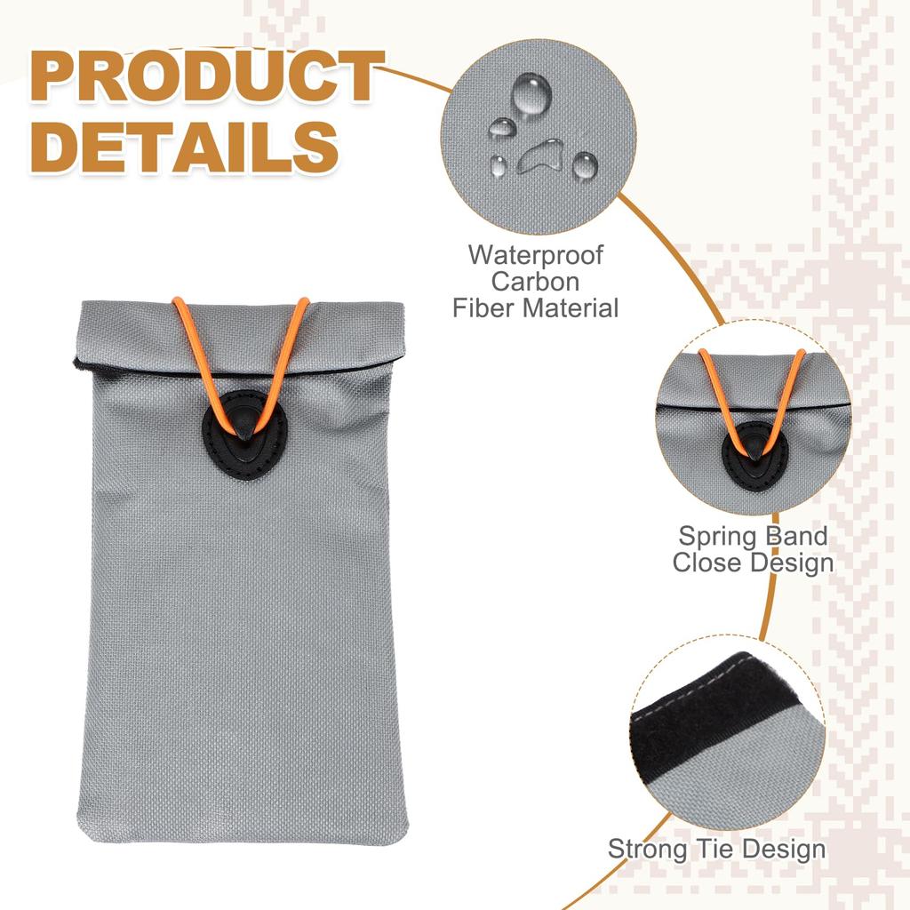 Uxcell Inch Car Key Faraday Pouch RFID 5G Keychain Protection Signal Blocking Pouch Bag Case Card Sleeve Signal Blocking Privacy Protection Gray 3.7x7