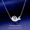 S925 Sterling Silver Whale Necklace, Women's Fashion, Simple, Lively Clavicle Chain, Versatile INS Style.