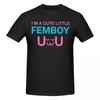 Unisex Femboy Trendiges T-Shirt Vintage Rundhals Baumwoll-T-Shirt Unisex