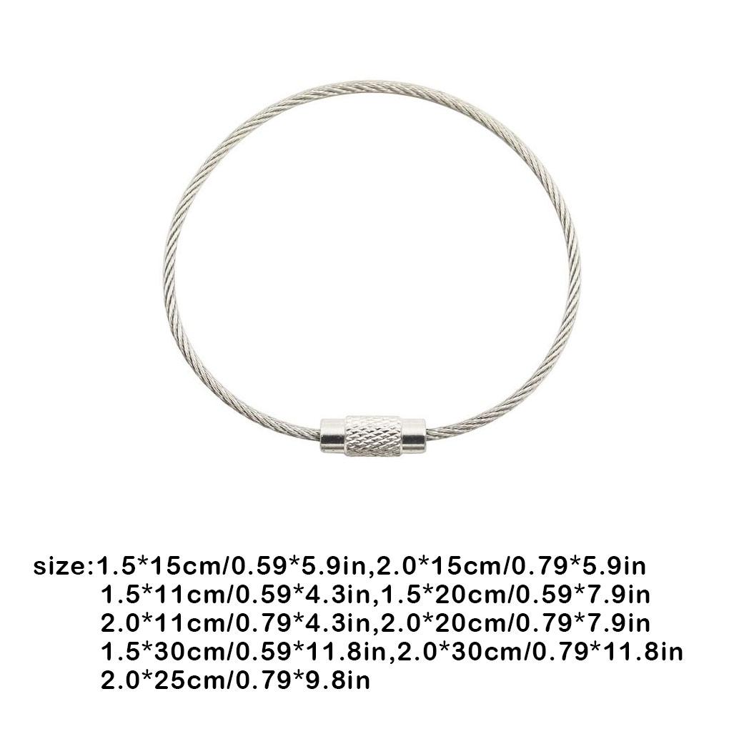 50Pcs Wire Key Ring Keychain Loop Loops Signboard Luggage Car Hanging Tag Durable Bag Rope Accessories Multipurpose