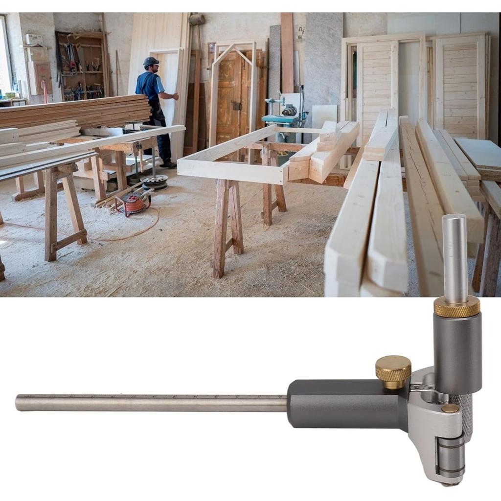 Woodworking Scriber Ruler,Parallel Line Drawing Tool Measuring Gauge Multifunctional Woodworking Scribe Tools