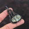 Copper Amazonite Pendant Copper Wire Wrapped Pendant Natural Gemstone Pendant Copper Jewelry Handmade Pendant Wire Wrap Jewelry Gift For Him