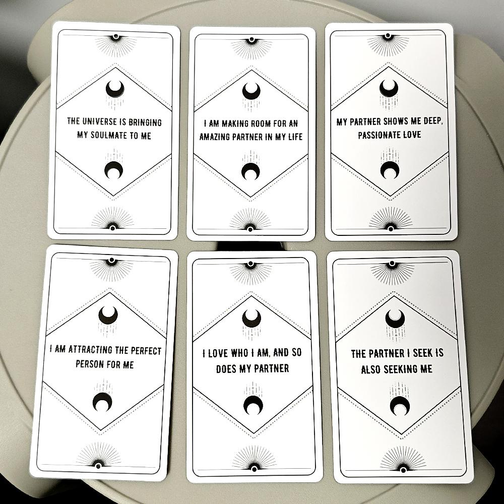 Manifesting Love Affirmation Cards 10.3*6cm - Affirmation Deck To Manifest Your Soulmate & Attract Love 54 Pcs Cards