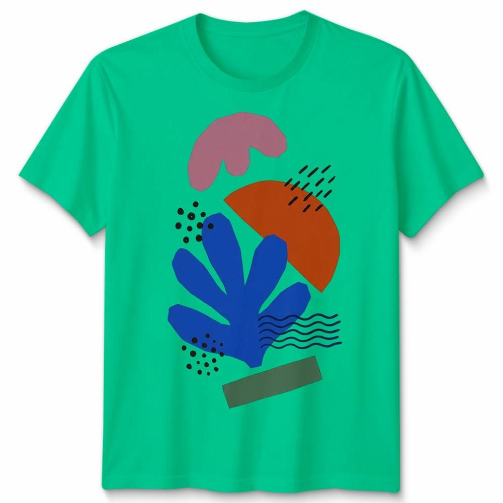 Modern Abstract Art Unisex T Shirt Abstract Shapes Graphic Tee For Art Lovers S