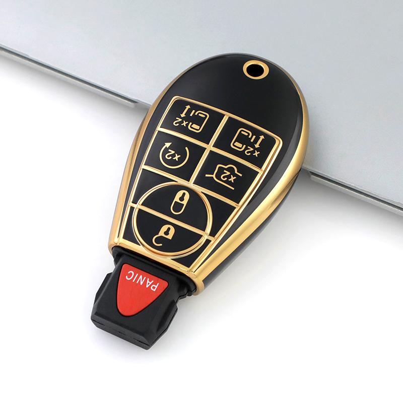 Shell Fob Holder For Jeep Grand Cherokee For Dodge Caravan For Chrysler Grand Voyager 300 C Tpu Car Key Holder Cover Protector