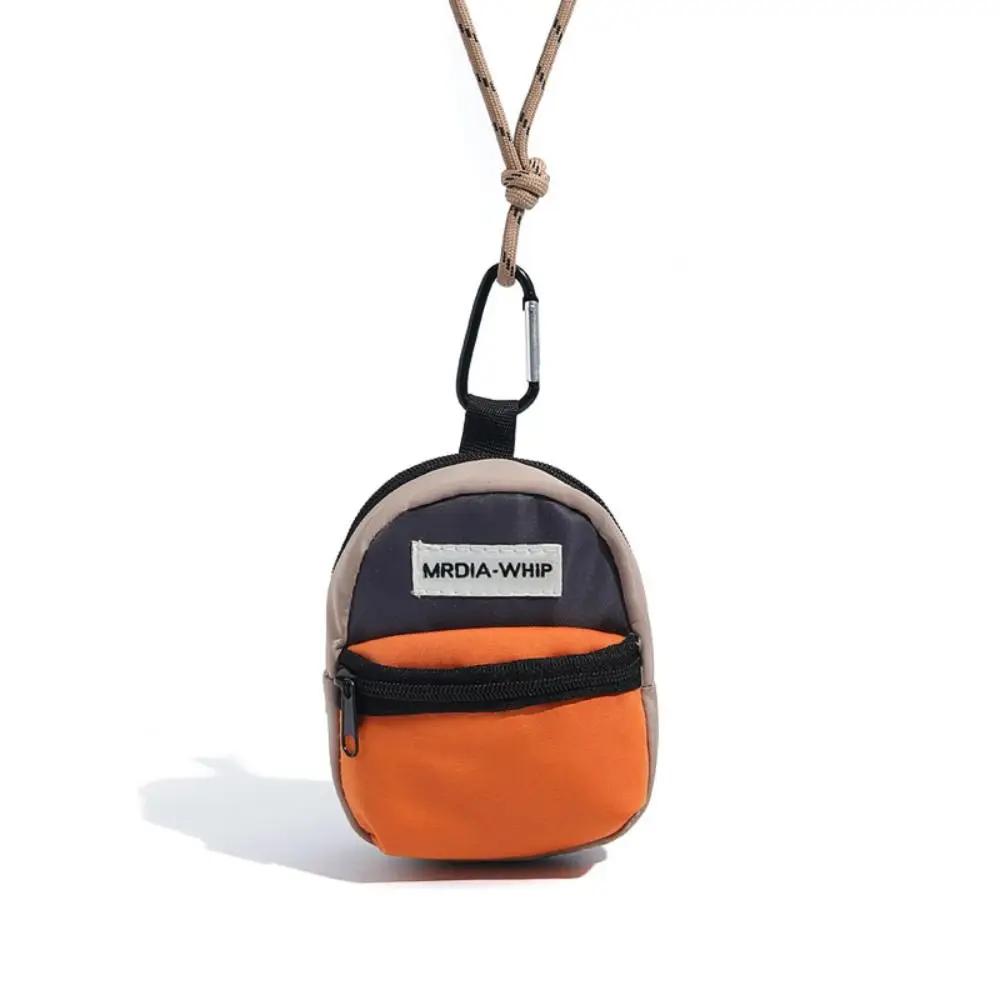 

Кошелек для монет на шею, новый полиэстеровый чехол для хранения наушников, мини-кошелек, противоугонная контрастная цветная маленькая сумка для ключей