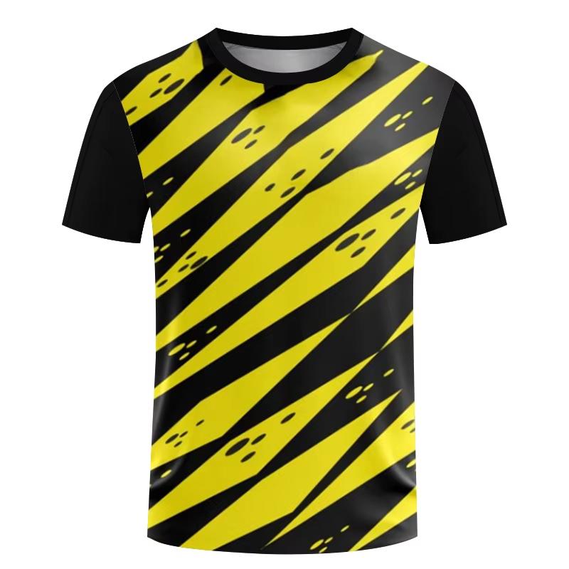 Simple Quick Dry Sports T Shirt For Men Summer Short Sleeve Fashion 3D Printed Table Tennis T-shirt Loose Casual Breathable Tees