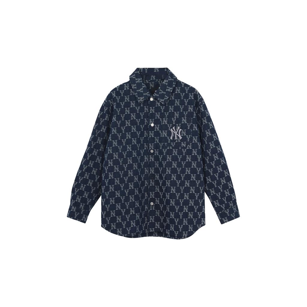 New MLB New York Yankees FW22 Denim Jacket Unisex Blue 3ADRM0224-50NYD