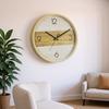 12-inch Japanese-style Wood Grain Wall Clock Wall-mounted Living Room Bedroom Home Silent Wall-mounted Quartz Clock Modern Simple