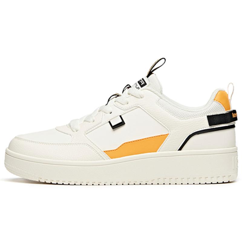 Anta Slip Resistant, Abrasion Resistant, Lightweight Low Top Skateboard Shoes Men's White Orange Sneakers 912018066-5