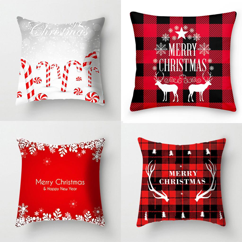 Popular Christmas Pillowcases for Holidays Santa Claus Linen Home Decoration Pillowcases