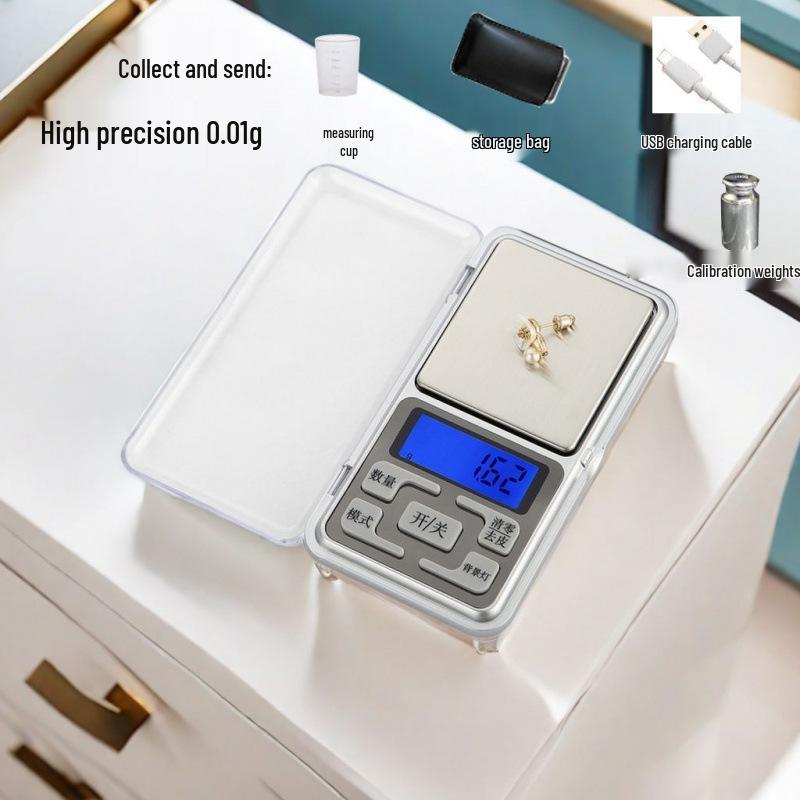 Precision Mini Jewelry & Pocket Scale 0.01g - Tea, Gold, Lipstick Measurements