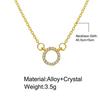 Fashion Elegant Jewelry Crystal Round Pendant Creative Vintage Gold Unique Women Fashion Different Shape Necklace Wholesale