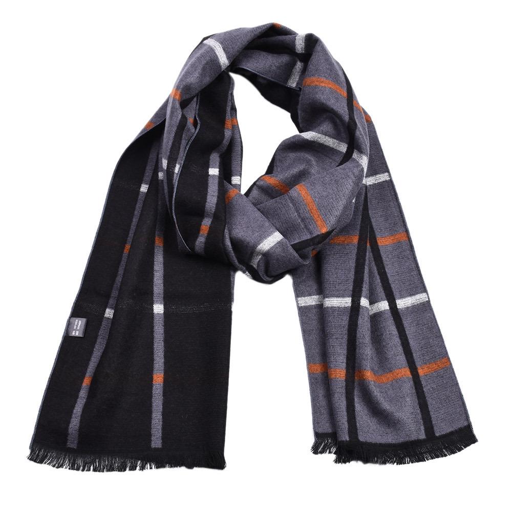 Fashion Men's Scarves Autumn And Winter Double Sided Plaid Thickened British Style Warm Long Neck Scarves 30x180cm