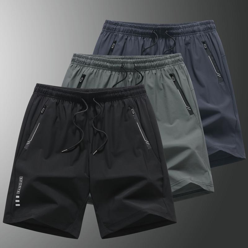 Summer Shorts Men's Ice Silk Sports Pants Quick Drying Beach Pants Plus Size Casual Pants