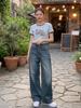 HANGTEN Women'S Ultra Soft Balloon Belt Denim Pants_247(10570-155-404-10)