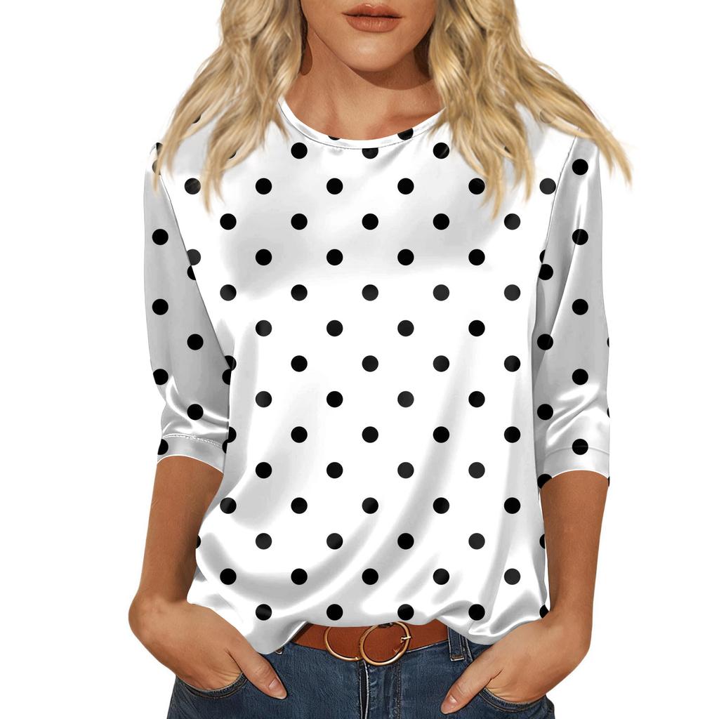 Blouse For Women Dressy 3/4 Long Sleeve Shirts Business Casual Outfit Tops