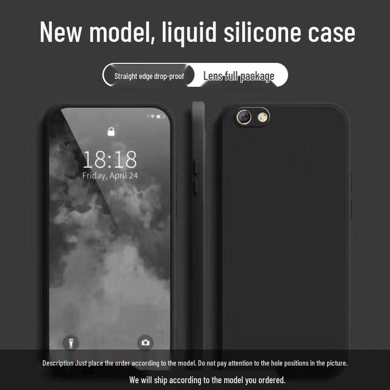 OPPO R9s Phone Case: Solid Color, Rubik's Cube Design, Liquid Full Coverage, Anti-Drop, Soft Straight Edge, New Model