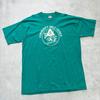 Camiseta Vintage Hombre XL Verde Azulado Puntada Sola Estampado Gráfico Años 90 EE. UU.