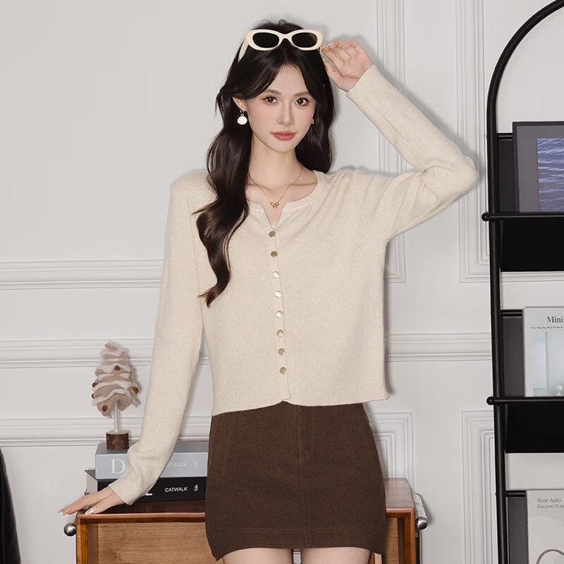 

Women s Elegant Korean Style Knitted Cardigan One Size