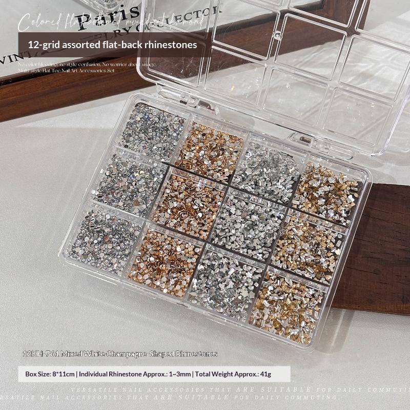 Cut Small Round Rhinestones With High-Shine Finish Flatback Inlay Nail Art Crystals For Uv Gel Nails Or Stage Makeup