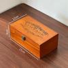 Retro Wooden Desk Organizer Box with Buckle Lid - Dustproof Storage for Jewelry & Cosmetics