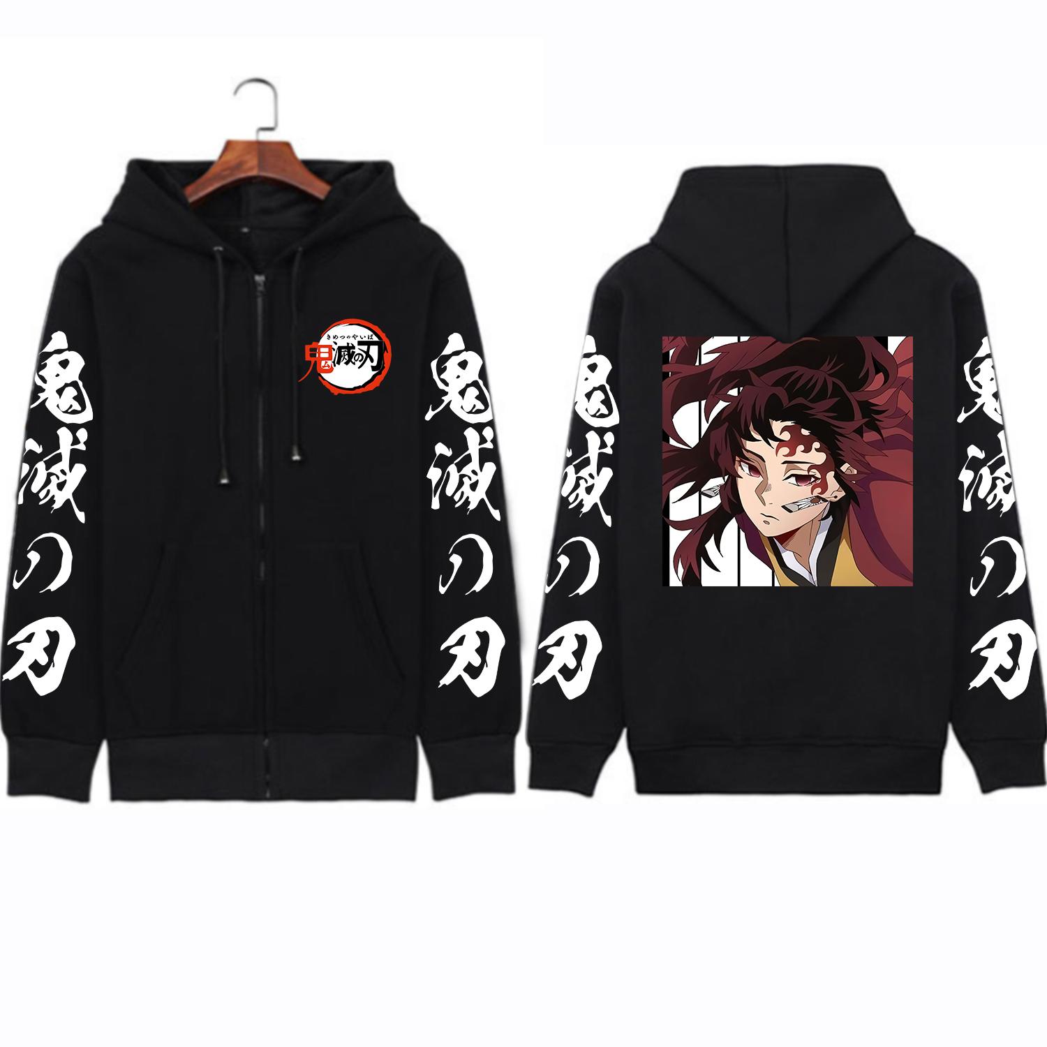

Аниме Demon Slayer Tsugikuni Yoriichi толстовки с капюшоном зимний пуловер с принтом аниме для женщин и мужчин теплые удобные лоскутные толстовки XL ясень черный