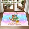 Crystal Velvet Square Rug Custom NamePokémon Pattern Non Slip Home Floor Decor Rug