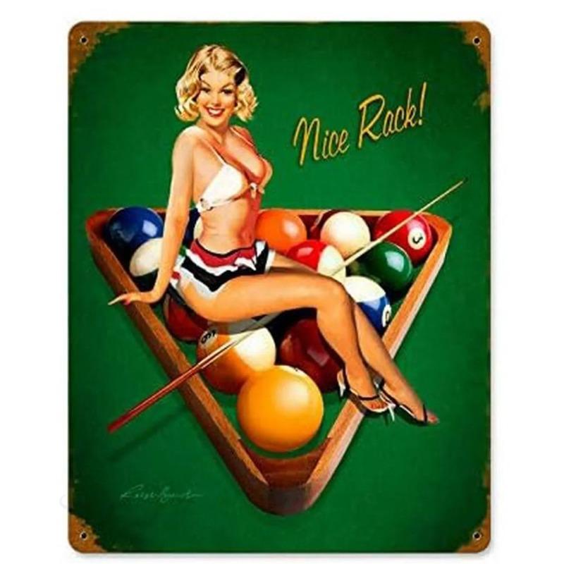 Billiard Metallposter Schild, Spielzimmer Wanddekoration