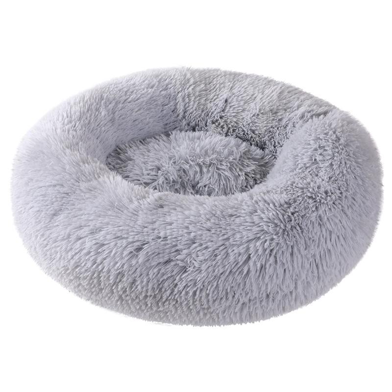 Plush Round Pet Bed for Dogs and Cats - Cozy Winter Mat