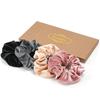 Lolalet Velvet Hair Solid Hair Set of Stylish Hair Accessories for Women Scrunchies, Ties, Ropes, 4,