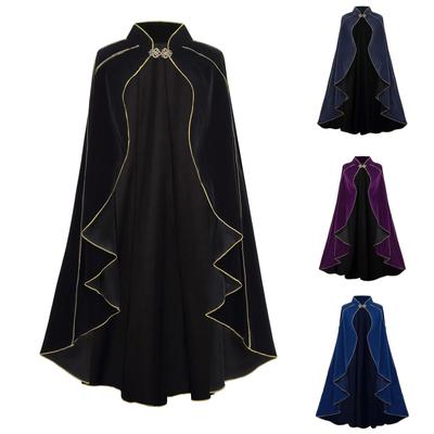 Wildlederumhang Retro Goldkantenumhang Bühnenkostüm