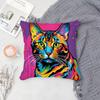 Painted Personalized Animal Art Pillow Case Printing Pillowcase Living Room Sofa Cushion Cover Bedroom Room Decor