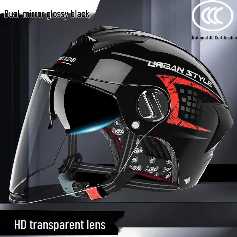 Certified Electric Motorcycle Helmet: Four Seasons, Sun Protection, Lightweight, High-End Safety
