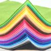 40Pcs Soft Felt Fabric Sheet Assorted Color Patchwork Sewing DIY Craft Squares Nonwoven 1mm Thick Handmade Fabric Weaving
