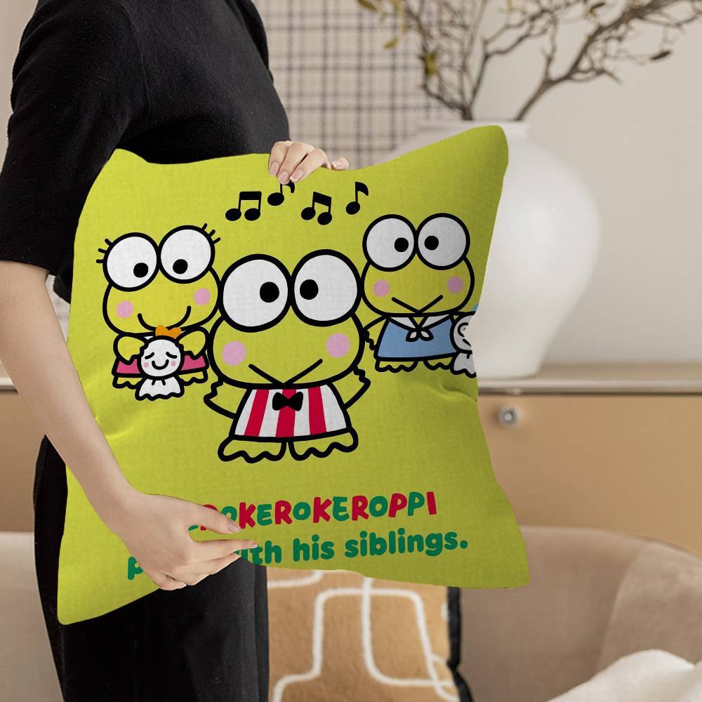 Cartoon KKeroppiS Cute Pillow Cover Sofa Cushion Cover Home Room Decoration Children Gift