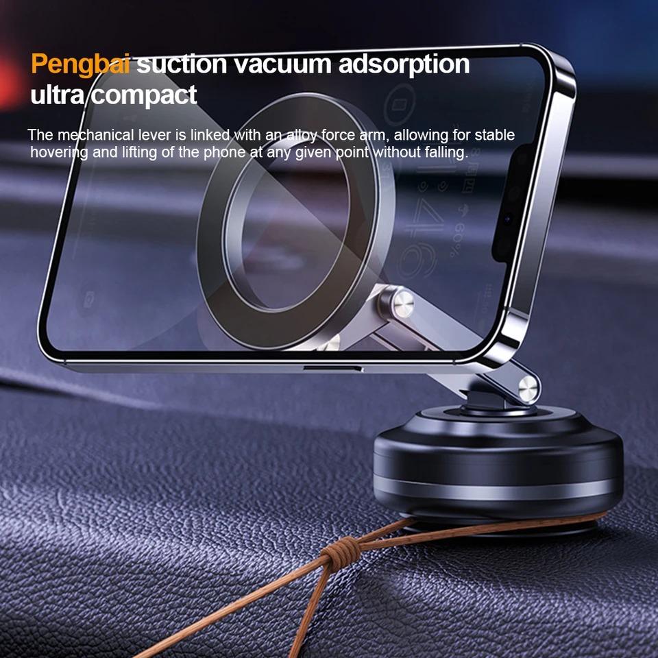 360° Rotating Phone Holder Folding Electric Vacuum Suction Cup Magnetic Suction Bracket Mirror Navigation Car Phone Holder